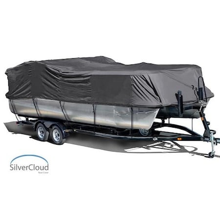 Eevelle Silvercloud Boat Cover PONTOON Rails w/Outboard 30' 6in. L 102in. W Charcoal SCPONBP30102B-CHL